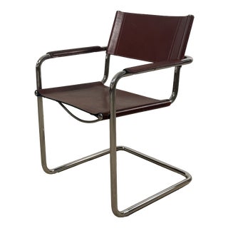 MG5 Cantilever Chair in Leather by Mart Stam for Matteo Grassi, 1970s For Sale