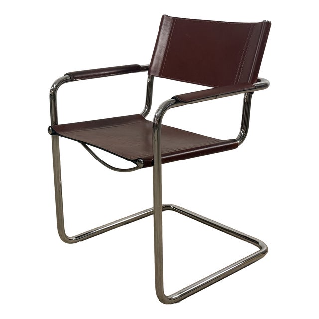 MG5 Cantilever Chair in Leather by Mart Stam for Matteo Grassi, 1970s For Sale
