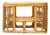 Vintage Rattan Stacked Rattan Coffee Table For Sale