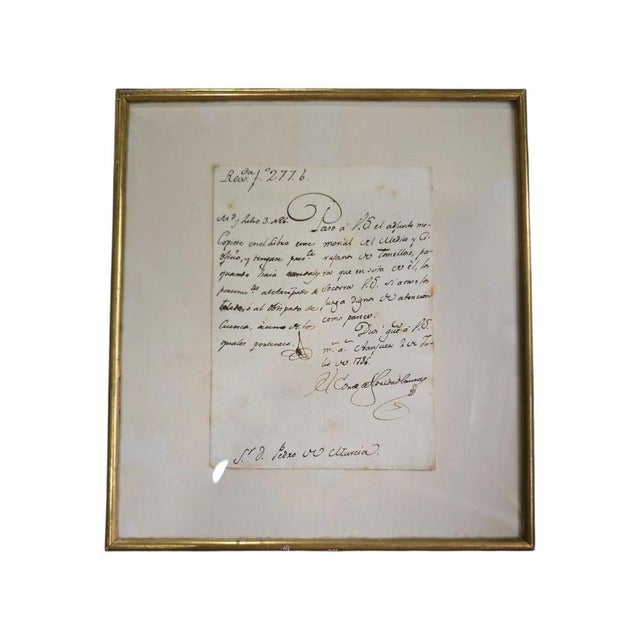 Letter Signed by the Count of Floridablanca, 1786 For Sale - Image 9 of 10