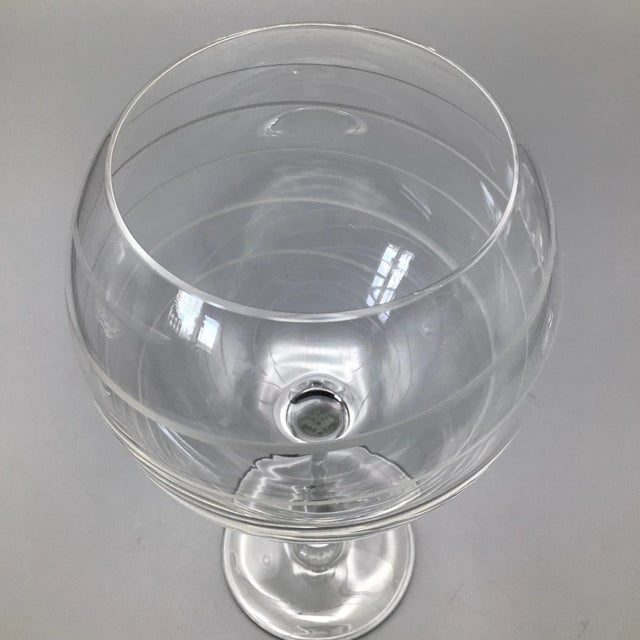 2000 - 2009 Vintage Set of Mikasa "Cheers" Crystal Balloon Wine Glasses-Set of 4 For Sale - Image 5 of 13