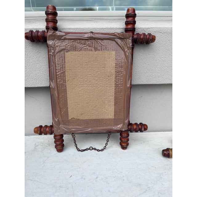 Small French Faux Bamboo Mirror, Circa 1900 For Sale - Image 4 of 4