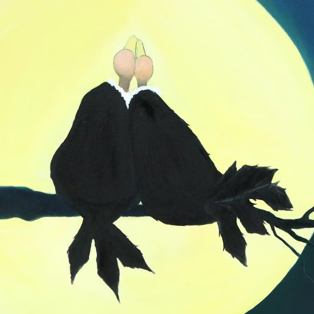 Vintage Vulture Artwork Cartoon Oil Painting & Book Vern Herschberger 1996 For Sale - Image 4 of 16
