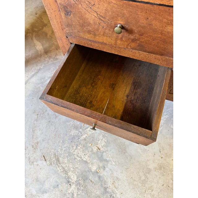 19th-Century European Provincial 4-Drawer Rustic Work Table For Sale - Image 10 of 11