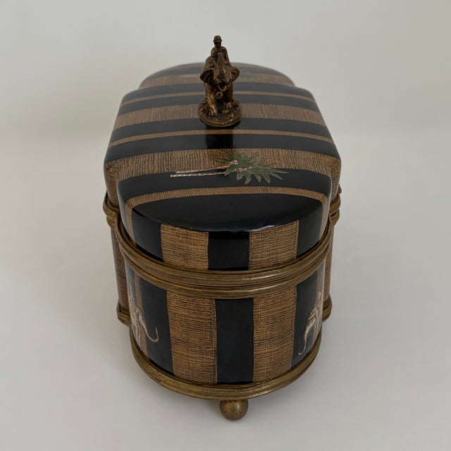Large Vintage Castilian Imports Elephant Procession Box For Sale - Image 9 of 13