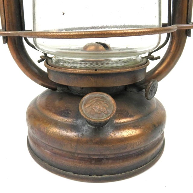 Brown Vintage Lantern Petroleum Lamp, 1920s For Sale - Image 8 of 11