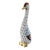 Vintage MCM Hollohaza Hungary Fishnet Goose Porcelain Figurine For Sale