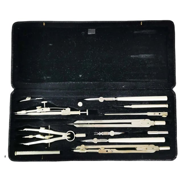 Drawing Instruments from Mellert, Germany, 1950s, Set of 13 For Sale