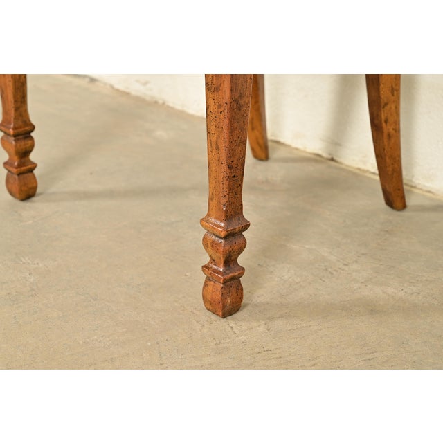 Drexel French Regency Louis XVI Carved Walnut Cane Back Dining Chairs | Set of Four For Sale - Image 11 of 14