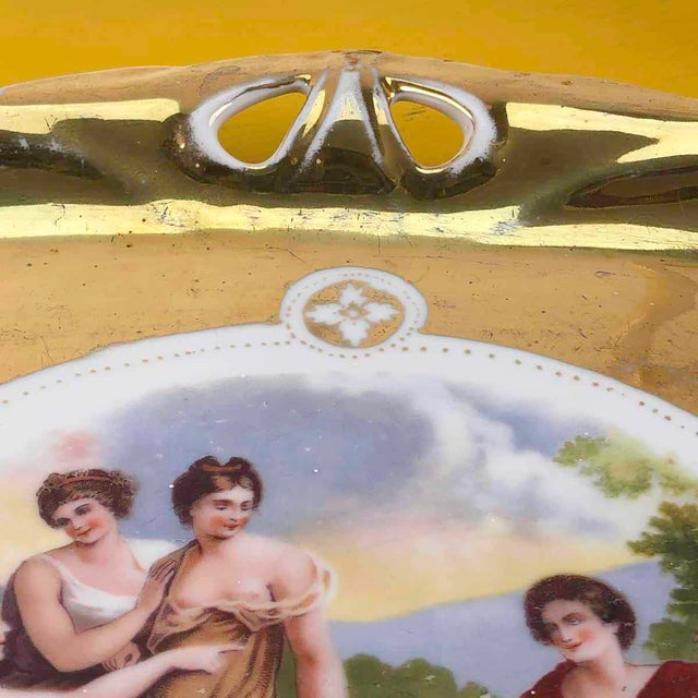 Gold Viennese Porcelain Service with Golden Decorations, Set of 6 For Sale - Image 8 of 17