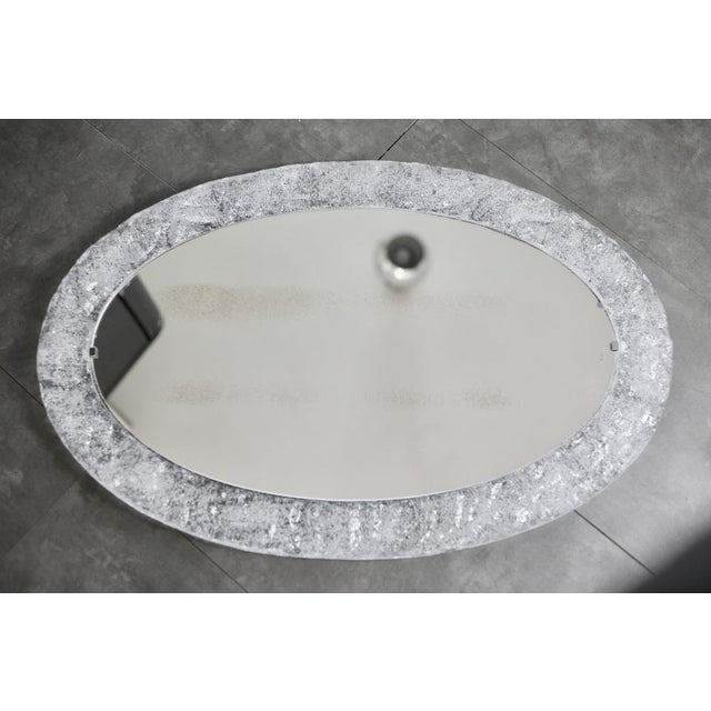 Mirror in Frosted Acrylic Glass, 1970s For Sale - Image 11 of 14