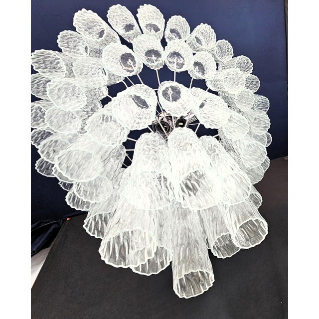 Vintage Murano Glass Cylindrical Tubes Chandelier in the style of Barovier, Venice, Italy, 2007 For Sale - Image 15 of 18