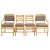 Brown 1970s McGuire Bamboo and Rattan Flip-Top Games Table With Extension Leaves and Four Dining Chairs For Sale - Image 8 of 12
