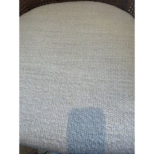 Chestnut Pair of McGuire Caned Toboggan Arm Chairs For Sale - Image 8 of 13