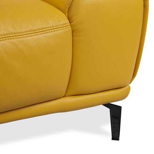 Yellow Romeo Corner Sofa in Yellow Leather from Gruber For Sale - Image 8 of 15