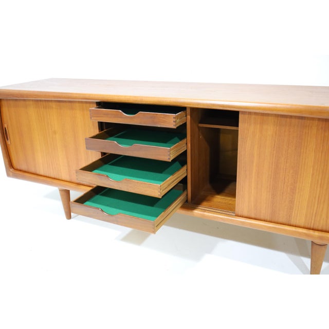 Vintage Sculptural Danish Teak h.p. Hansen Sideboard Credenza For Sale In Dallas - Image 6 of 11