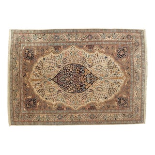 Tabriz Tree of Life Rug in Wool For Sale