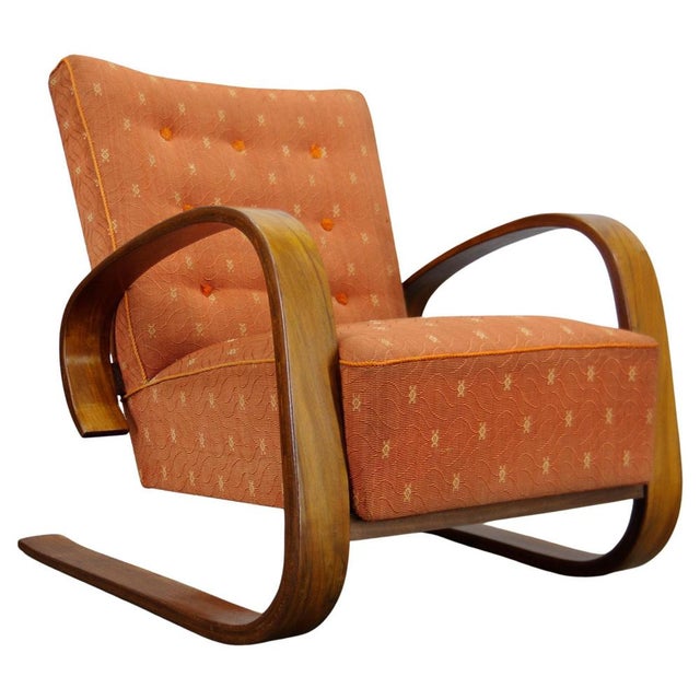 Tank Armchair in Laminated Bentwood attributed to Miroslav Navratil, 1930s For Sale - Image 15 of 15