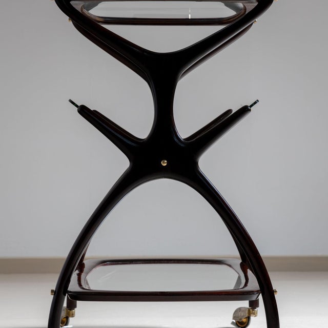 Bar Cart and Magazine Stand by Cesare Lacca, Italy 1960s For Sale - Image 10 of 10
