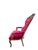 Vintage Victorian Style Tufted Red Velvet Armchair For Sale In Chicago - Image 6 of 8