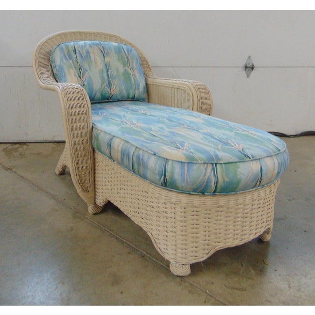 Henry Link Modern Design Wicker Chaise Lounge Chairish