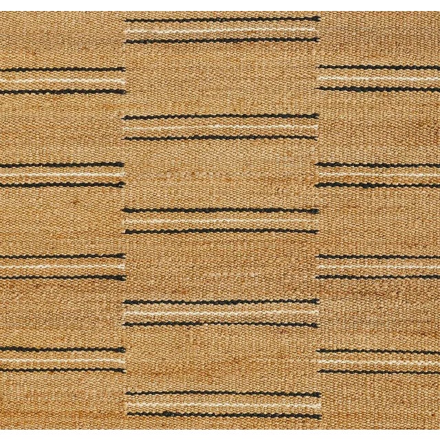 Textile Erin Gates by Momeni Crescent Broken Black and White Stripe Natural Hand Woven Jute Area Rug 8' X 10' For Sale - Image 7 of 10