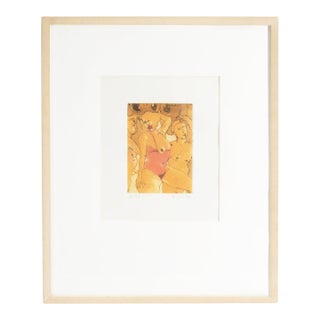 1993 Etching of Figures by Kurt Mair For Sale