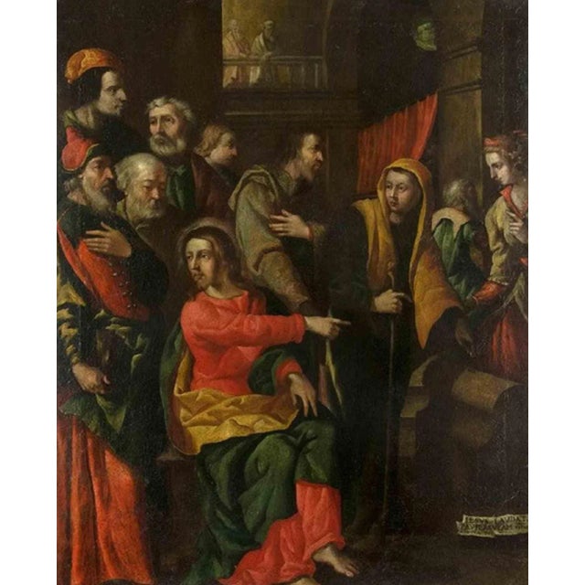 Marten de Vos, The Poor Widow's Offer, 17th Century, Oil on Canvas For Sale - Image 6 of 6