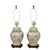 FREE SHIPPING ANYWHERE IN THE CONTINENTAL US! This is a set of Chinoiserie ginger jar table lamps. Porcelain. Late 20th...