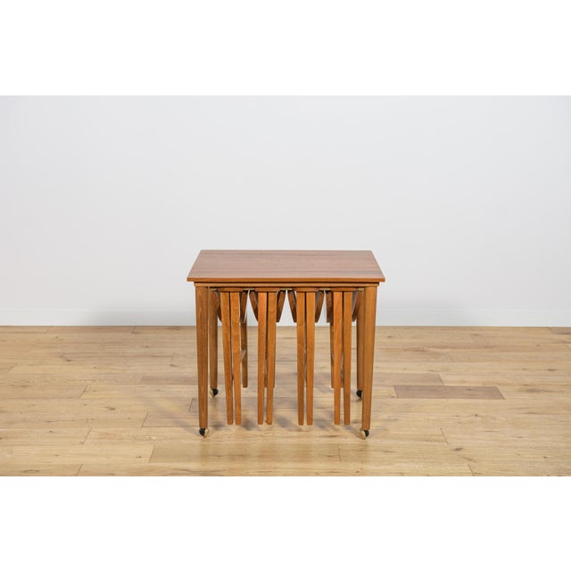 1960s Mid-Century Modern Danish Nesting Tables by Poul Hundevad for Novy Domov, Czechoslovakia, 1960s, Set of 5 For Sale - Image 5 of 18
