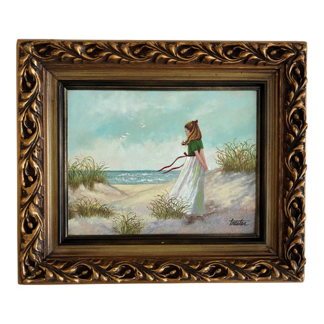 1960s Enamel on Copper Reproduction by Ebeling & Ruess of an Oil Painting by Artist Lorraine Trester For Sale