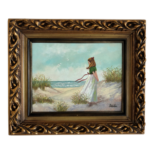1960s Enamel on Copper Reproduction by Ebeling & Ruess of an Oil Painting by Artist Lorraine Trester