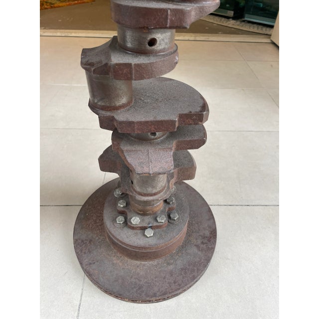 Pair of Vintage Brutalist Crankshaft Bar Stools For Sale In San Francisco - Image 6 of 8