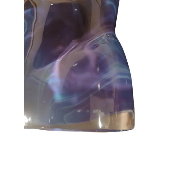 Early 20th Century Vintage Art Glass Sculpture of Torso Signed Dino Rodin For Sale - Image 5 of 6