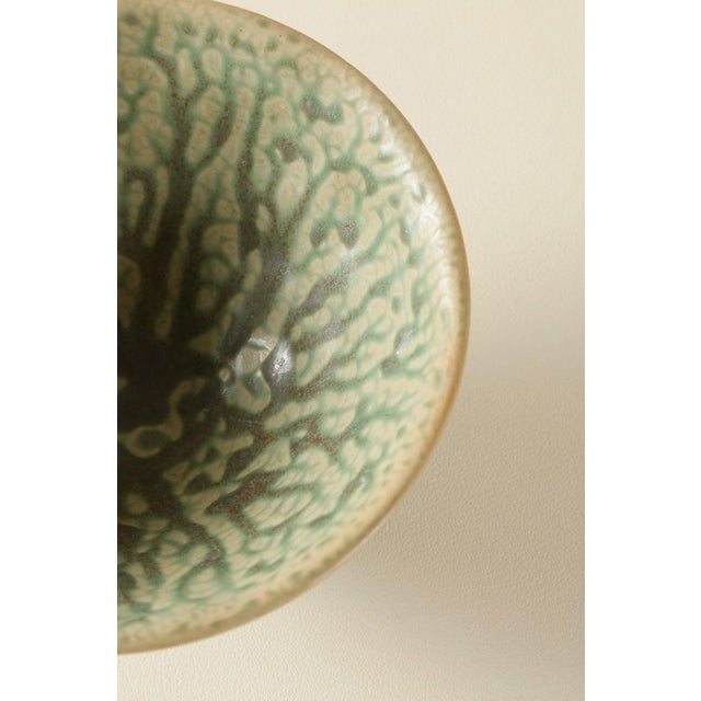 2010s Japanese Ceramic Bowl With Kiln-Transformed Veined Patterns - Set of 2 For Sale - Image 5 of 6