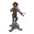 Large Antique European 1800's Carved Wood Fiddler Violinist Sculpture Statue Music For Sale