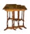 Late 20th Century Vintage Inlaid Burr Yew and Mahogany Faux Bamboo Nesting Tables - Set of Three For Sale - Image 4 of 10