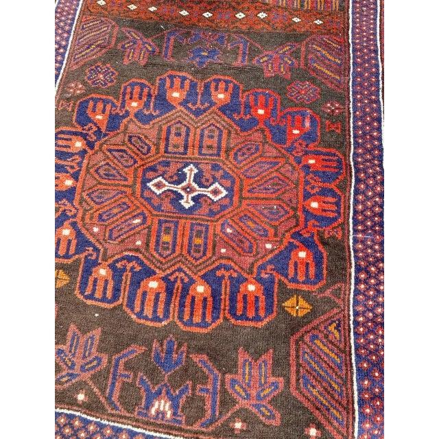 Vintage Baluch Afghan Rug For Sale - Image 11 of 18