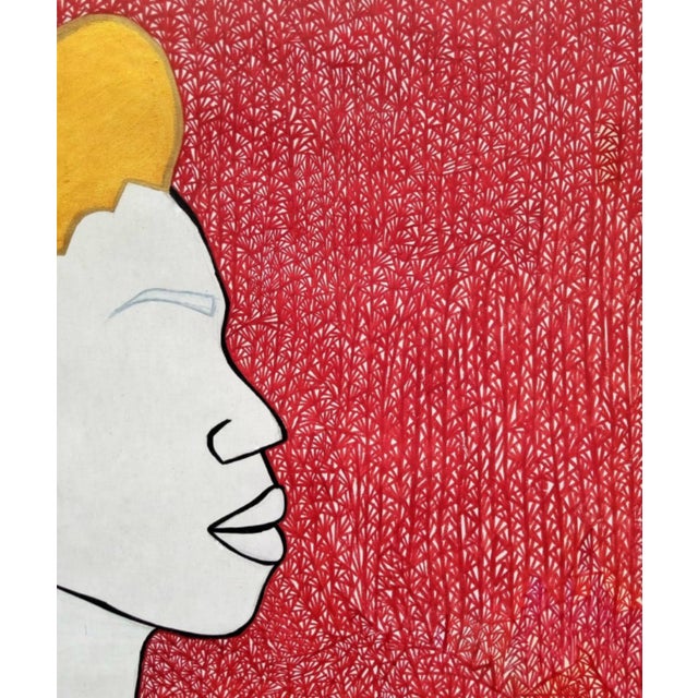 Abstract Bernice Is the Fairest of All, Acrylic on Canvas Painting For Sale - Image 3 of 5