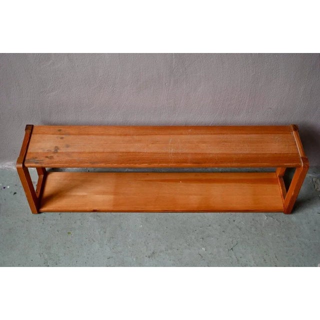 Brutalist Chalet Pine Hanging Shelf, 1970s For Sale - Image 4 of 8
