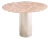 Modernist Round Dining Table, Attributed to Brueton, Breccia Oniciata Marble & Chrome For Sale