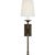Classic 19" Tail Sconce in Bronze with Linen Shades Designer: Chapman & Myers Finish: Bronze Height: 18.5" Width: 5"...