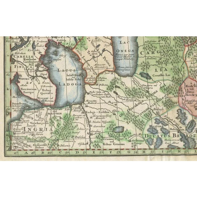 Imperial Map of Northern Russia with Archangel and Lapland and Permia, 1730 For Sale - Image 6 of 10