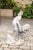Early 20th Century French Painted Lead Lifesize Crowing Rooster Sculpture on Base, circa 1920 For Sale - Image 5 of 12