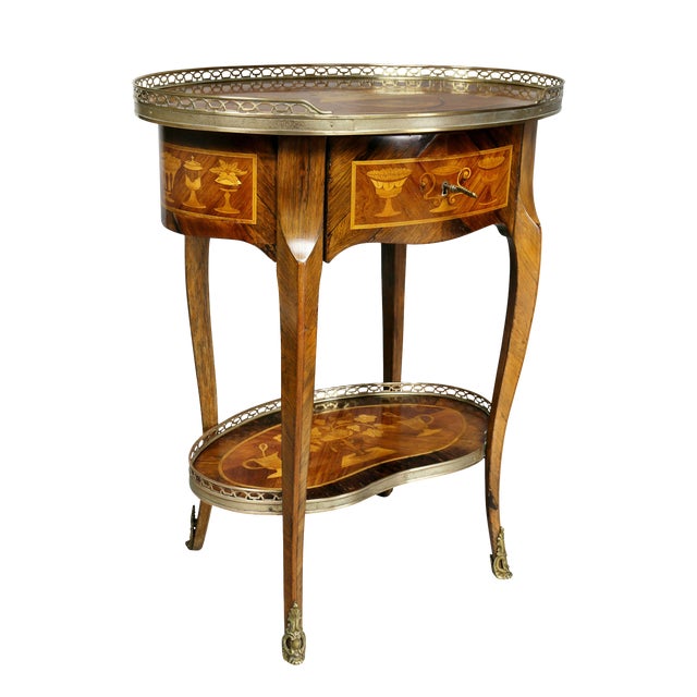 Louis XVI Style Marquetry Table A' Ecrire For Sale