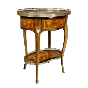 Louis XVI Style Marquetry Table A' Ecrire
