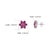 2.9 TCW Natural Ruby Rosette Flower Stud Earrings - Birthday Gift, a Pair For Sale - Image 4 of 10