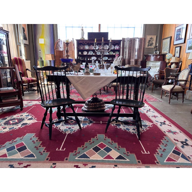 Early American Windsor Dining Chairs, Set of Six For Sale - Image 11 of 12