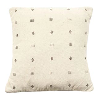 Nira White Handloom Pillow For Sale