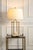 Mid-Century Modern Gazebo Brass Lamp with Travertine Base For Sale - Image 3 of 5